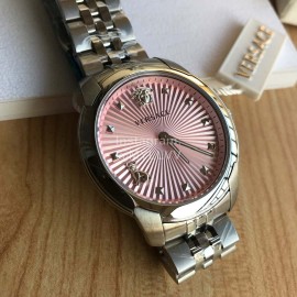 Versace Audrey V Steel Strap 38mm Dial Watch Pink