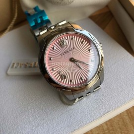Versace Audrey V Steel Strap 38mm Dial Watch Pink