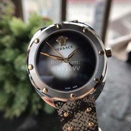 Versace Vebm Series 38mm Fine Steel Case Watch For Women White