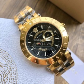 Versace Vebv Series Multifunctional Large Dial Watch For Men Black