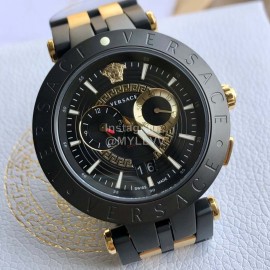 Versace Vebv Series Multifunctional Large Dial Steel Strap Watch For Men