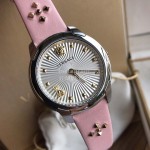 Versace Audrey V Leather Strap 38mm Dial Watch For Women Pink