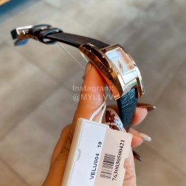 Versace Leather Strap Square Dial Watch