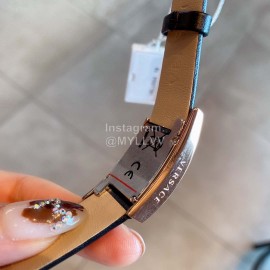 Versace Leather Strap Square Dial Watch