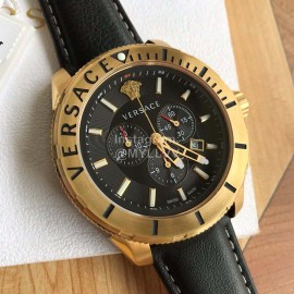 Versace Verg Series 43mm Dial Multifunctional Watch For Men Black