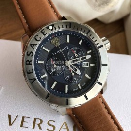 Versace Verg Series 43mm Dial Multifunctional Watch For Men Brown