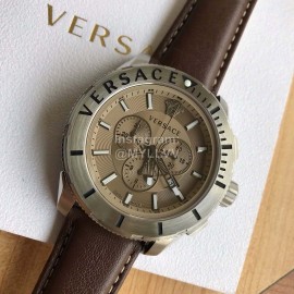 Versace Verg Series 43mm Dial Multifunctional Watch For Men Coffee