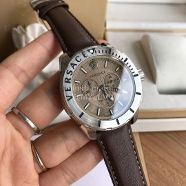 Versace Verg Series 43mm Dial Multifunctional Watch For Men Coffee