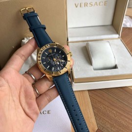 Versace Verg Series 43mm Dial Multifunctional Watch For Men Navy