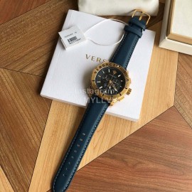 Versace Verg Series 43mm Dial Multifunctional Watch For Men Navy