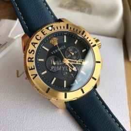 Versace Verg Series 43mm Dial Multifunctional Watch For Men Navy