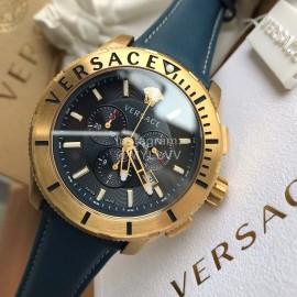 Versace Verg Series 43mm Dial Multifunctional Watch For Men Navy