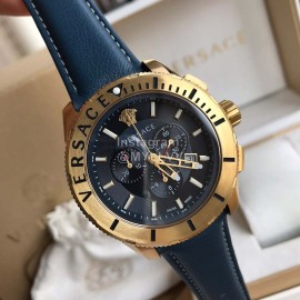 Versace Verg Series 43mm Dial Multifunctional Watch For Men Navy