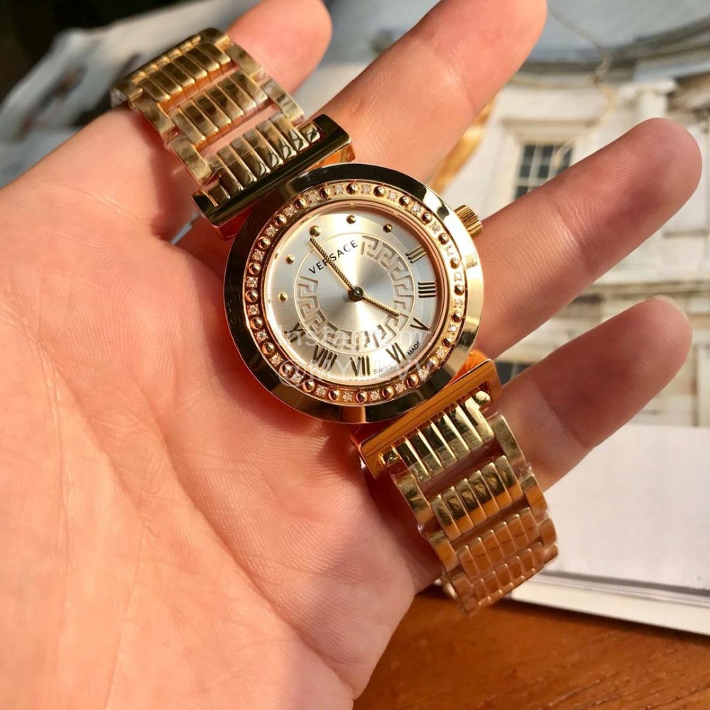 Versace P5q Diamond Inlaid Quartz Watch For Women