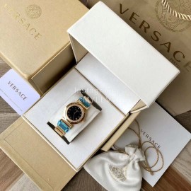 Versace P5q Diamond Inlaid Quartz Watch For Women Black