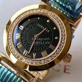 Versace P5q Diamond Inlaid Quartz Watch For Women Black