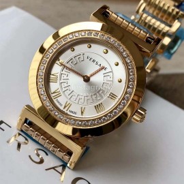 Versace P5q Diamond Inlaid Quartz Watch For Women White