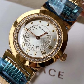 Versace P5q Diamond Inlaid Quartz Watch For Women White