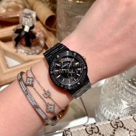 Versace Greca Logo Quartz Watch For Women Black