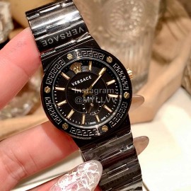 Versace Greca Logo Quartz Watch For Women Black