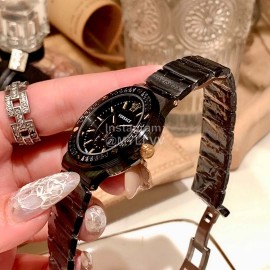 Versace Greca Logo Quartz Watch For Women Black