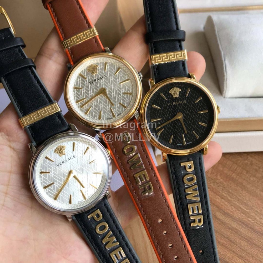 Versace The Manifesto Sapphire Crystal Watch Black