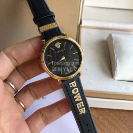 Versace The Manifesto Sapphire Crystal Watch Black