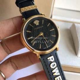 Versace The Manifesto Sapphire Crystal Watch Black