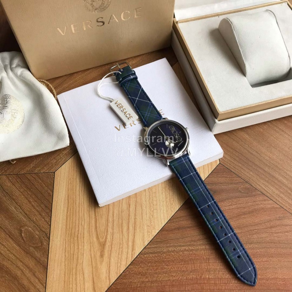 Versace The Manifesto Sapphire Crystal 38mm Dial Watch Navy