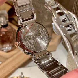 Versace Tribute Retro Roman Time Scale 35mm Dial Watch Rose Gold