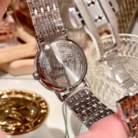 Versace Elegant V-Pointer Time Scale 36mm Dial Watch Rose Gold