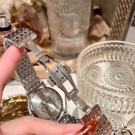 Versace Elegant V-Pointer Time Scale 36mm Dial Watch Rose Gold