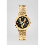 Versace Elegant V-Pointer Time Scale 36mm Dial Watch Gold
