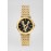 Versace Elegant V-Pointer Time Scale 36mm Dial Watch Gold
