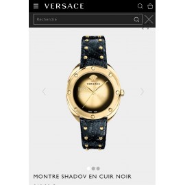 Versace Vebm Sapphire Crystal Rivet Strap Watch