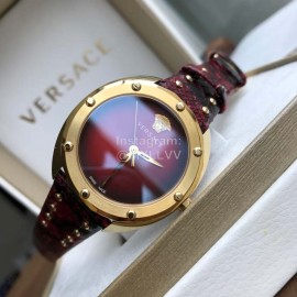 Versace Shadov Printed Rivet Strap Watch