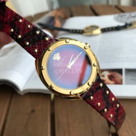 Versace Shadov Printed Rivet Strap Watch