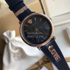 Versace The Manifesto “Love” Leather Strap Watch