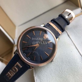 Versace The Manifesto “Love” Leather Strap Watch