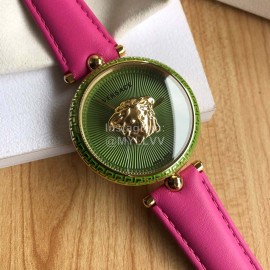 Versace Medusa Heads Quartz Watch For Women Rose Red