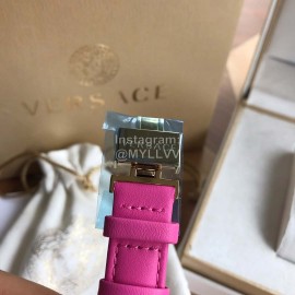 Versace Medusa Heads Quartz Watch For Women Rose Red