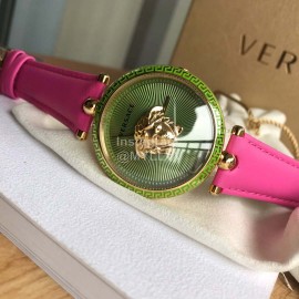 Versace Medusa Heads Quartz Watch For Women Rose Red