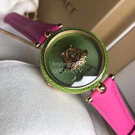 Versace Medusa Heads Quartz Watch For Women Rose Red
