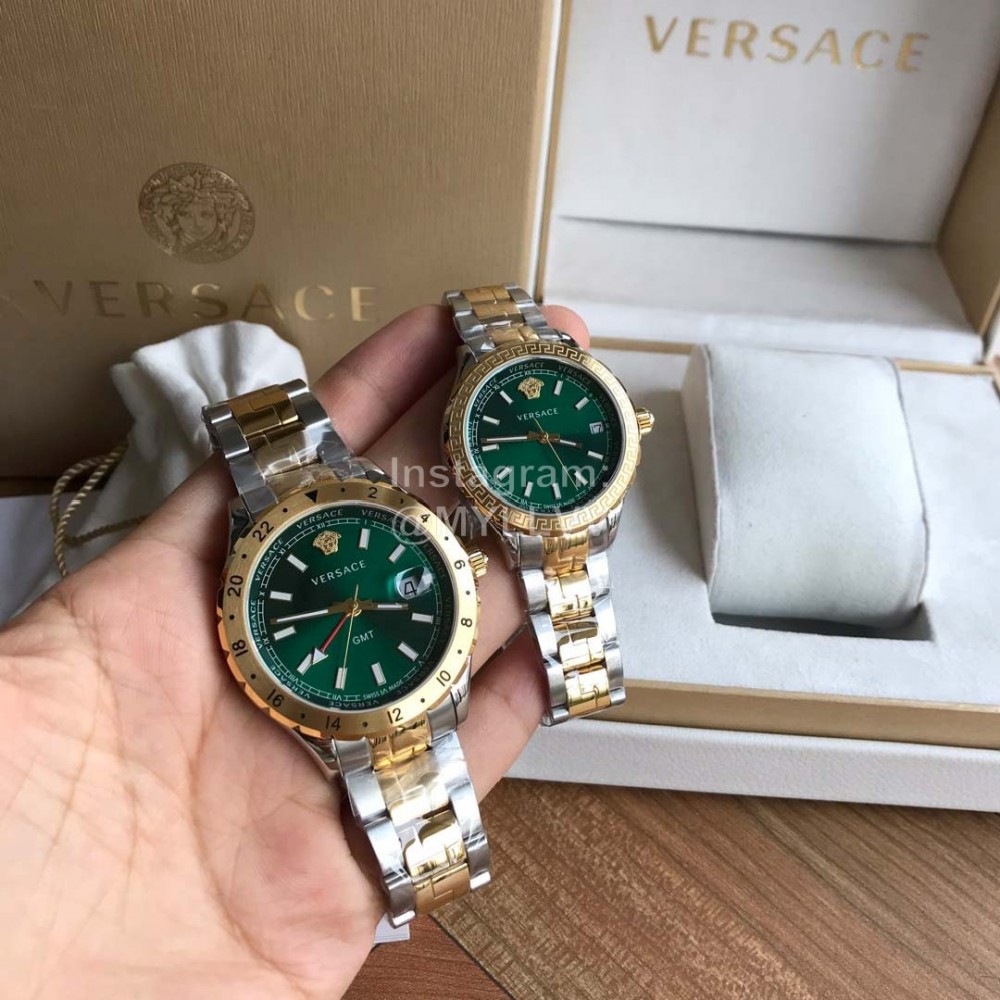Versace V11 Sapphire Glass Waterproof Watch For Men And Women Green