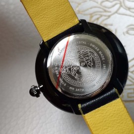 Versace Fashion 30mm Dial Leather Strap Watch For Women Black