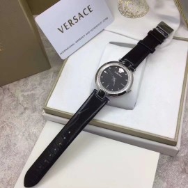 Versace 36mm Dial Sapphire Mirror Quartz Watch Black