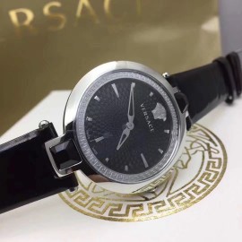 Versace 36mm Dial Sapphire Mirror Quartz Watch Black
