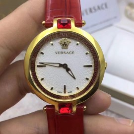 Versace 36mm Dial Sapphire Mirror Quartz Watch Red