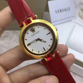 Versace 36mm Dial Sapphire Mirror Quartz Watch Red