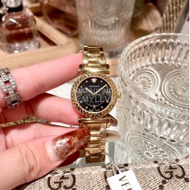 Versace Mini Vanity Sapphire Mirror Quartz Watch For Women Gold